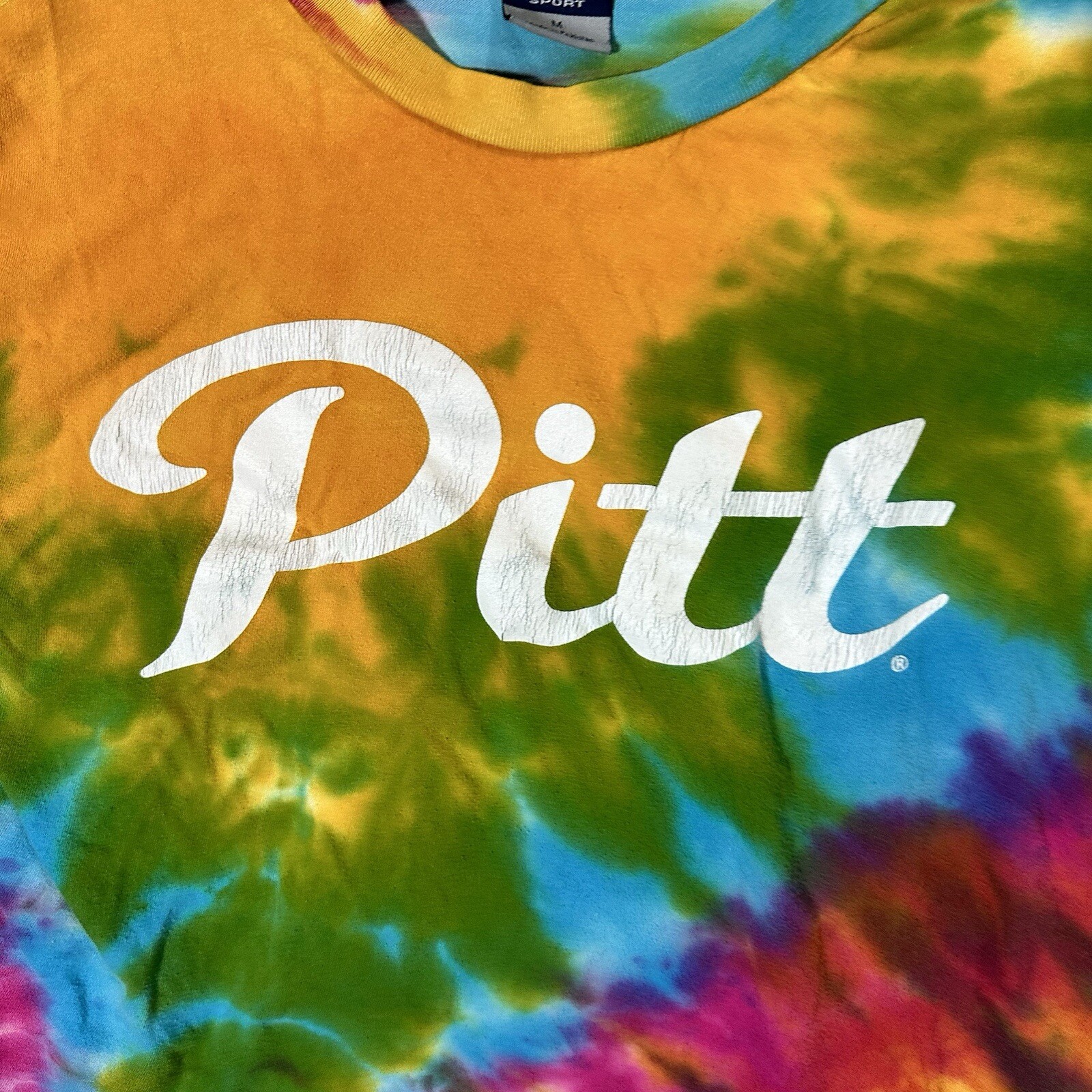 VTG PITT Panthers Tie Dye Shirt MV Sport sz M University of Pittsburgh 90s Style gallery
