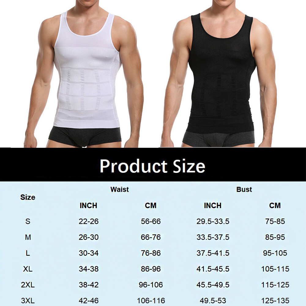 Men Slimming Body Shaper Vest Abs Abdomen Compression Shirts Workout Tank Tops gallery