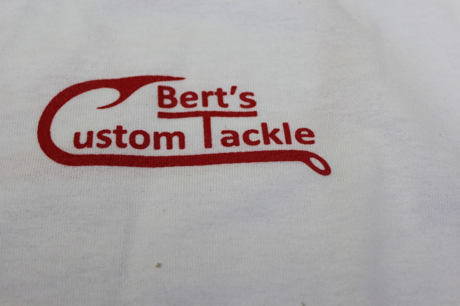 Bert's Custom Tackle White Short SLV 50/50 Poly Cotton Dry Blend Choose Size gallery