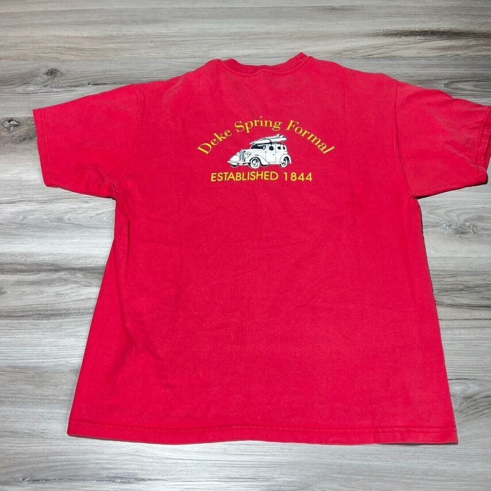 Vintage Greek Life Spring Formal Shirt Mens XL Red Short Sleeve Crew 90s gallery
