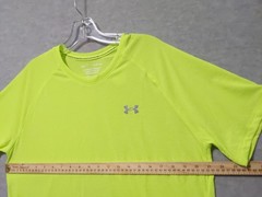 Under Armour Run Men’s The Streaker Tee Yellow Fitted T Shirt Size Large UA