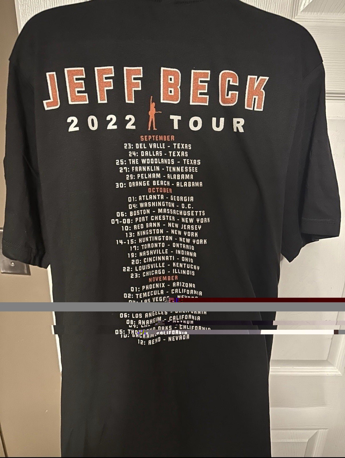 Jeff Beck 2022 Tour T-Shirt Sz LARGE NWOT 100% Combed Cotton Band Merch gallery