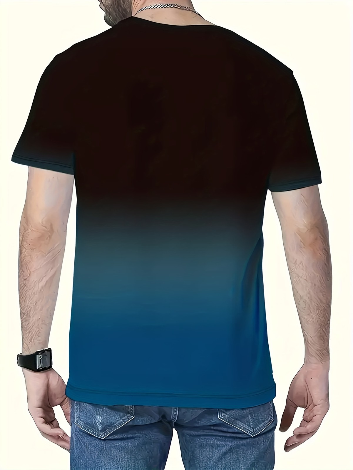 Set of 3 Men'S Sports T-Shirts, Featuring a Cool Gradient 3D Print, Quick-Dry Sh gallery