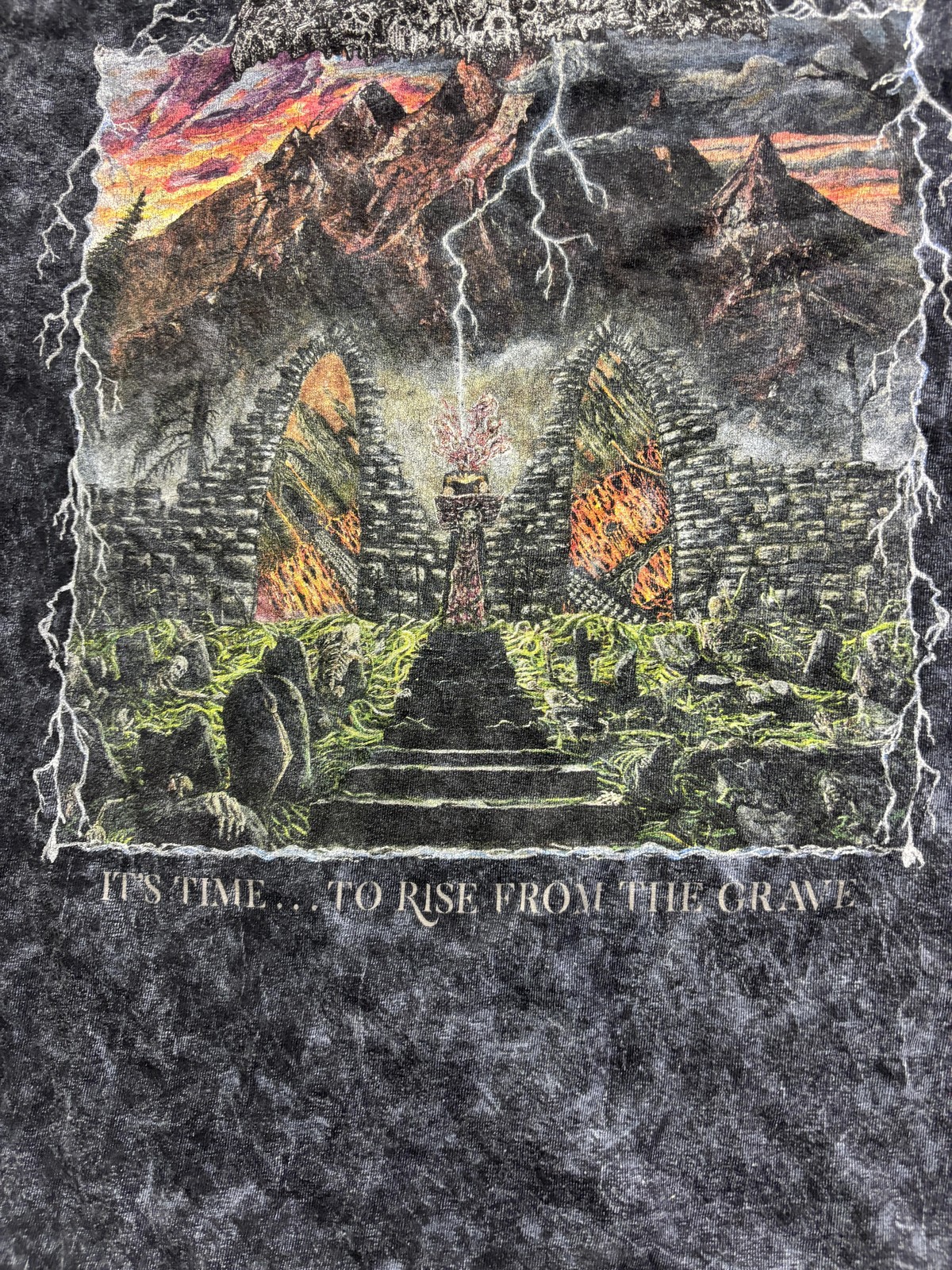 Colortone Shirt Mens Large Black Undeath Rise From The Grave Long Sleeve Graphic gallery