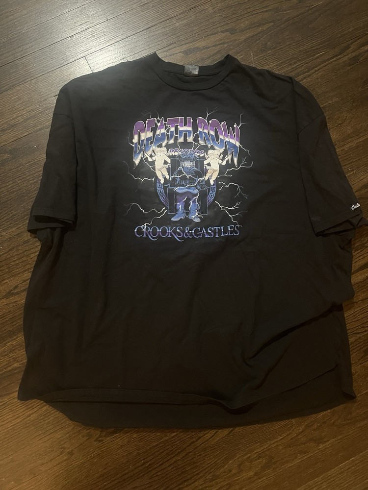Crooks & Castles Death Row Records Black Graphic Tee Men’s 5XL