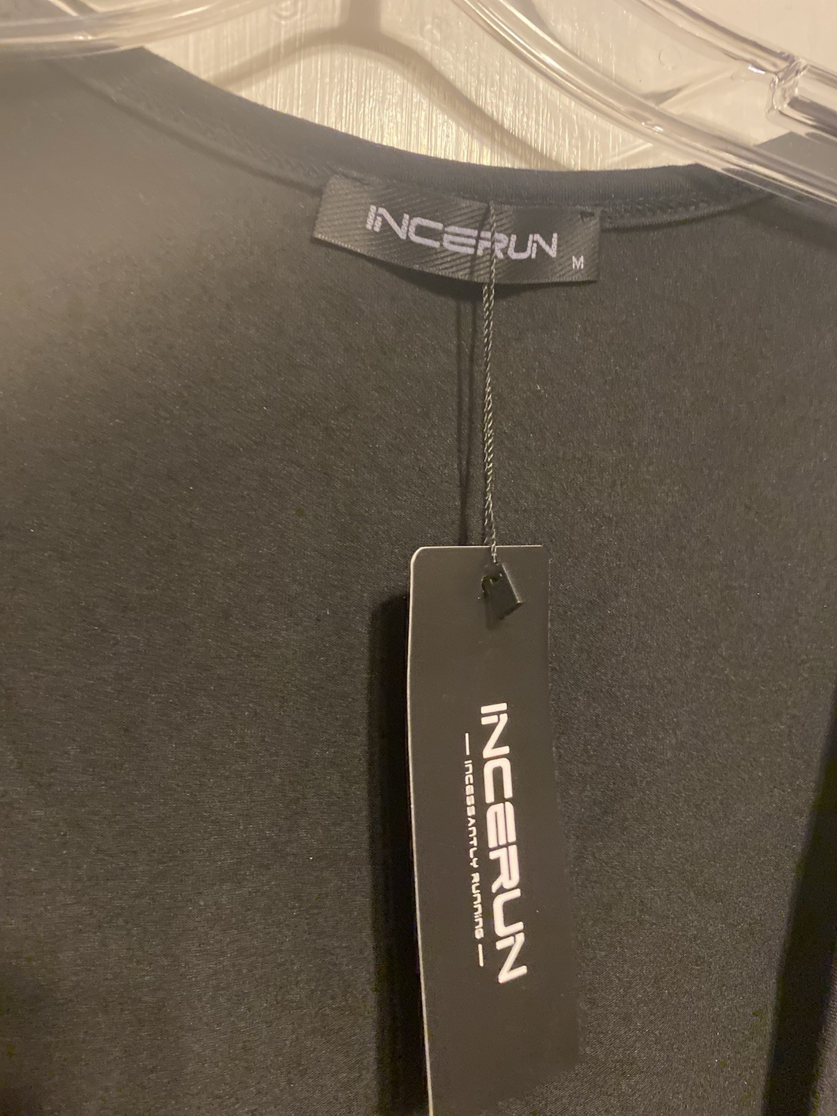 Incerun Mens Deep Scoop Neck Sleeveless Tank Top Loose Tee Black Size Medium NWT gallery