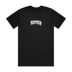 Pepper Griptape Shirt Logo Black