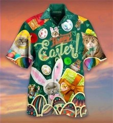 Mens Button Down Beautiful Goat Pine Print Hawaiian Top Novelty Holiday Shirt