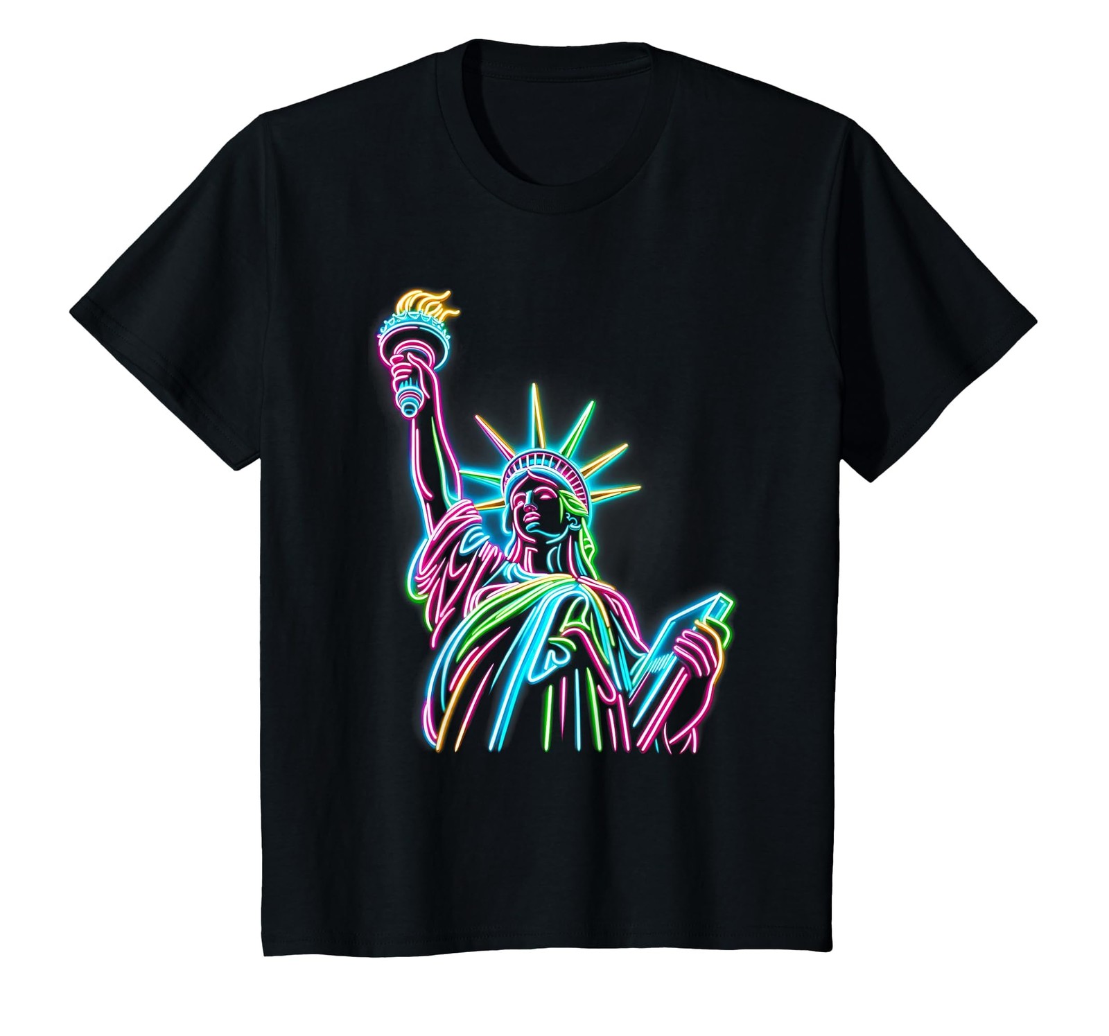 Statue of Liberty Graphic T-Shirt Colorful NYC Streetwear Tee gallery