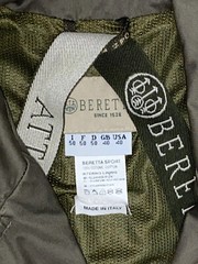 Beretta Size 40 Jacket Coat Men’s Olive Waterproof Italy Hunting