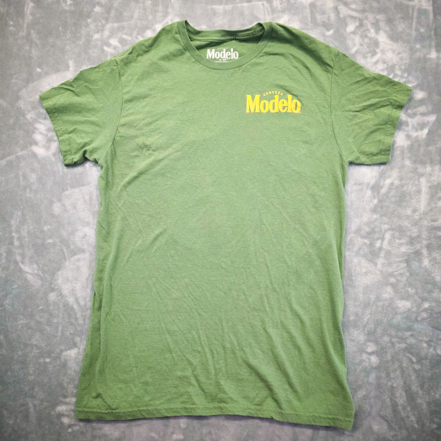 Cerveza Modelo Beer T-Shirt Men's Small Olive Green Graphic Tee Lion 100% Cotton gallery