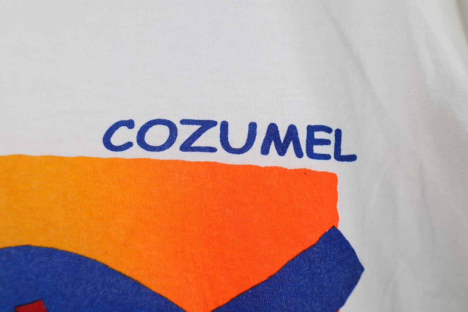 Vintage 90s Y2K Streetwear Mens Large Abstract Art Fish Cozumel Mexico T-Shirt gallery
