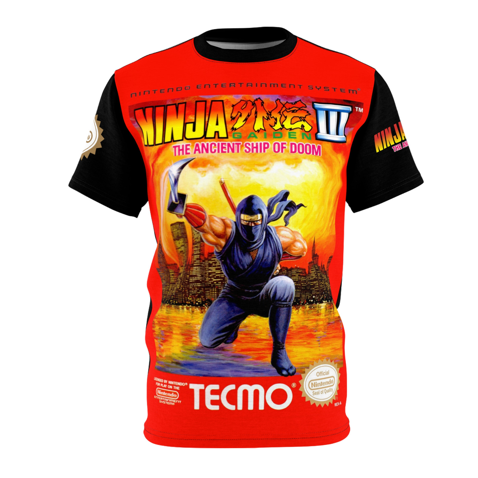 Ninja Gaiden III 1991 NES Retro Video Game Nintendo Box Cover Game T-Shirt gallery