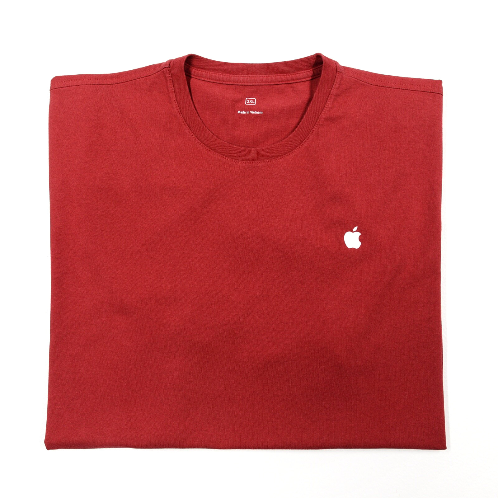 Apple T-Shirt Red - White Apple - Adult 2XL - 100% Cotton gallery