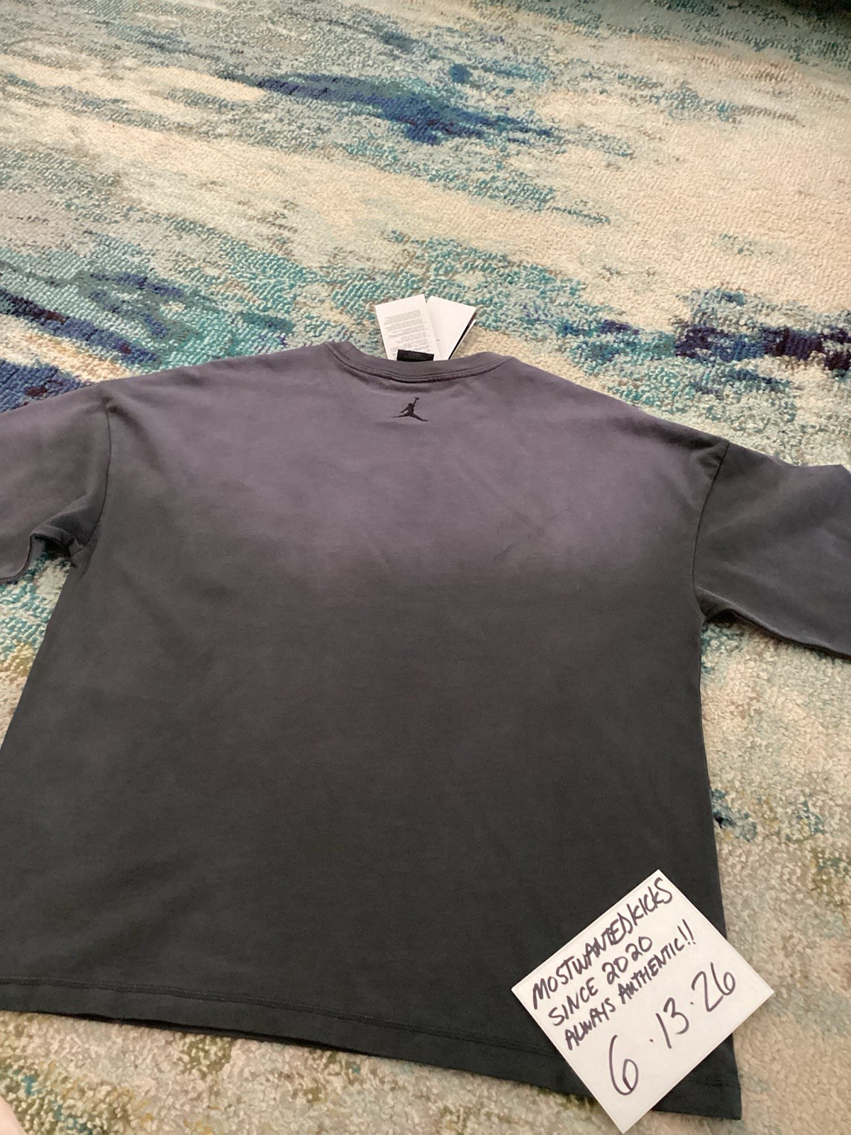 NWT Nike Air Jordan Shooting Graphic Anthracite Loose Fit T-Shirt Men’s Sz S gallery