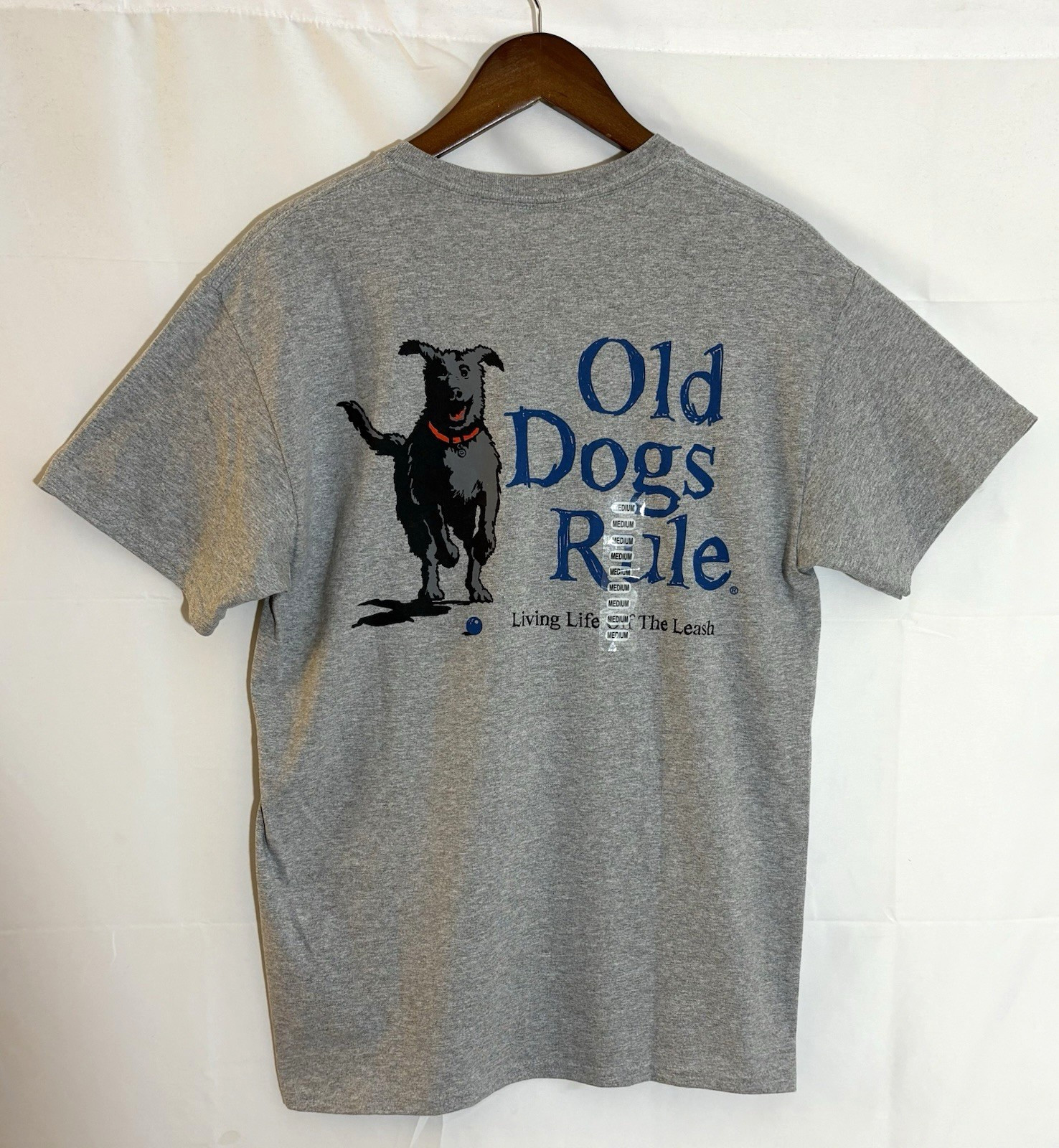 NWT Old Guys Rule Men’s Medium Old Dogs Rule Gray S/S Graphic T-Shirt Tee