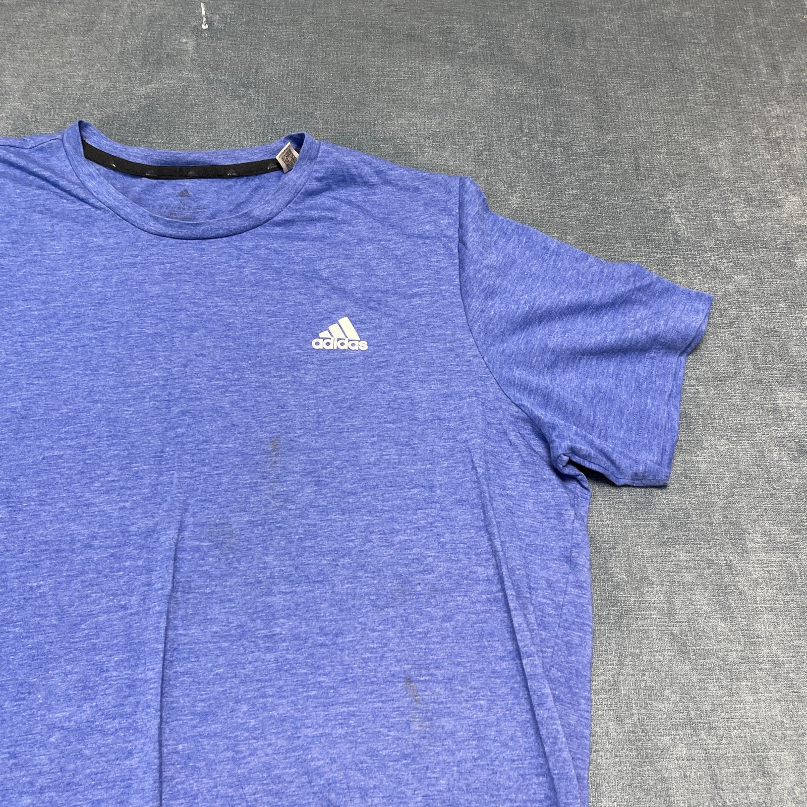 Adidas Aeroready T Shirt Mens XL Purple 3 Stripe Logo Moisture Wicking Athletic gallery