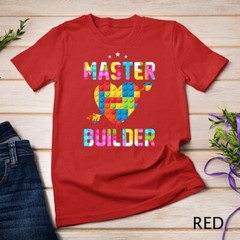 Cool Master Builder Funny Building Blocks Gift T-Shirt Unisex T-shirt