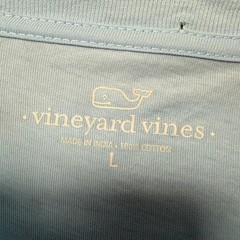 Vineyard Vines Pocket Tshirt Mens Large Blue Whale Palm Graphic Beachy Casual