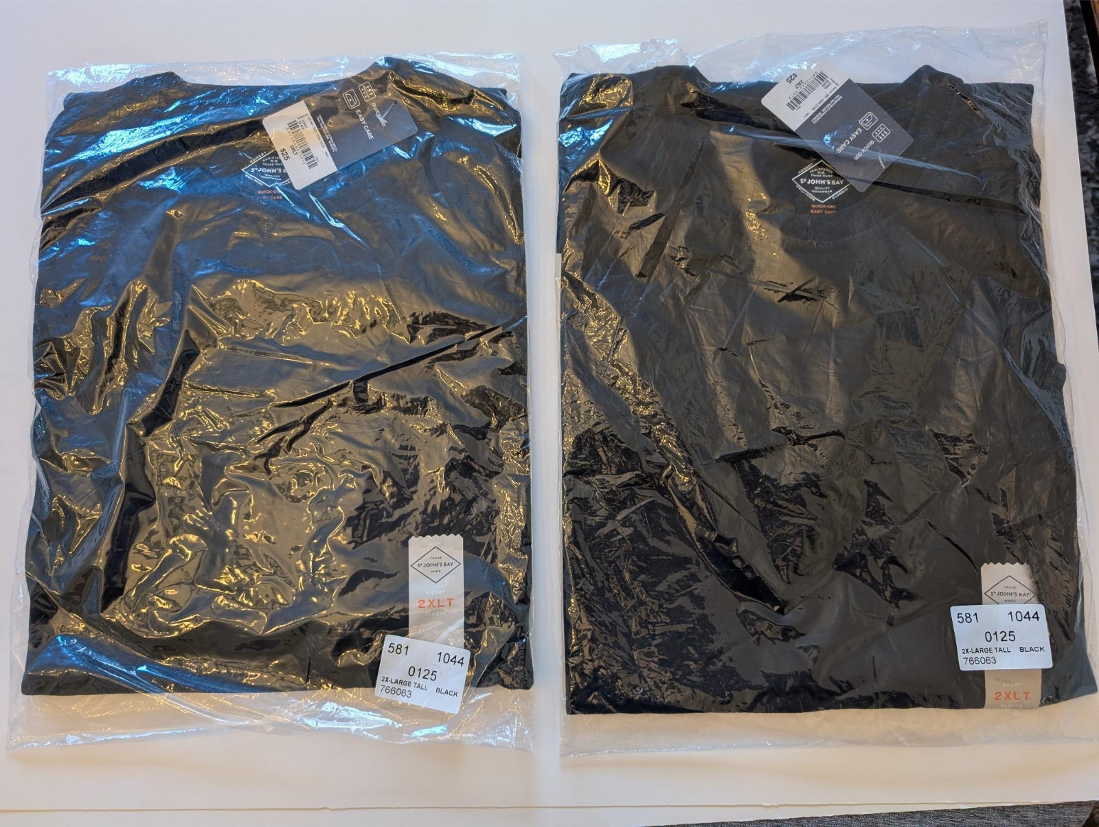 St Johns Bay Mens 2XLT Quick Dry Black Short-Sleeved Crewneck Tshirt - NWT gallery