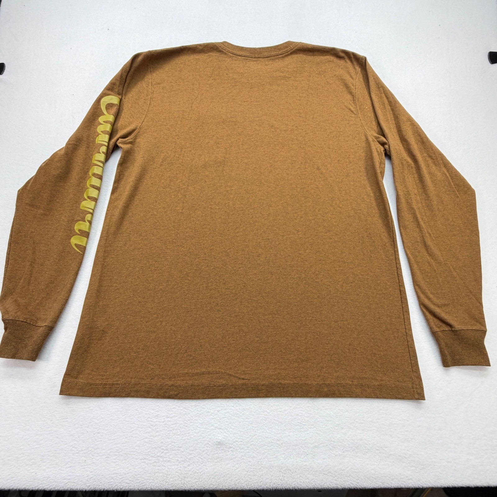 Carhartt Long Sleeve T-Shirt Mens Large Brown M Graphic Pocket Logo Tee gallery