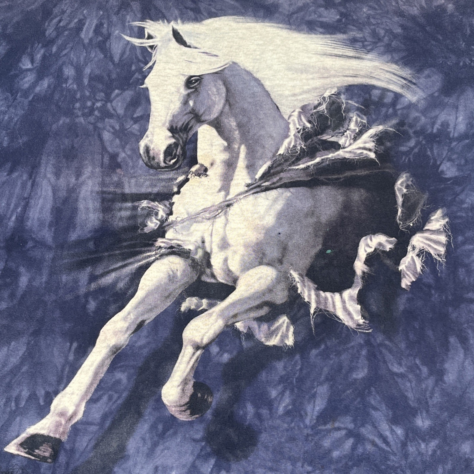 The Mountain Sedona Arizona T Shirt Size XL Horse Graphic Blue Tie Dye Cotton gallery
