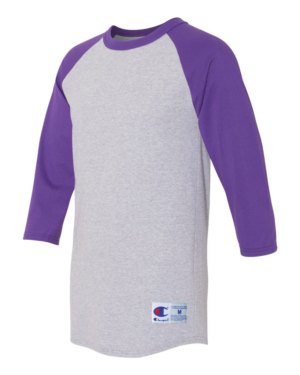 Champion Men's Adult Raglan Baseball T-Shirt 3/4 sleeves T-137 gallery