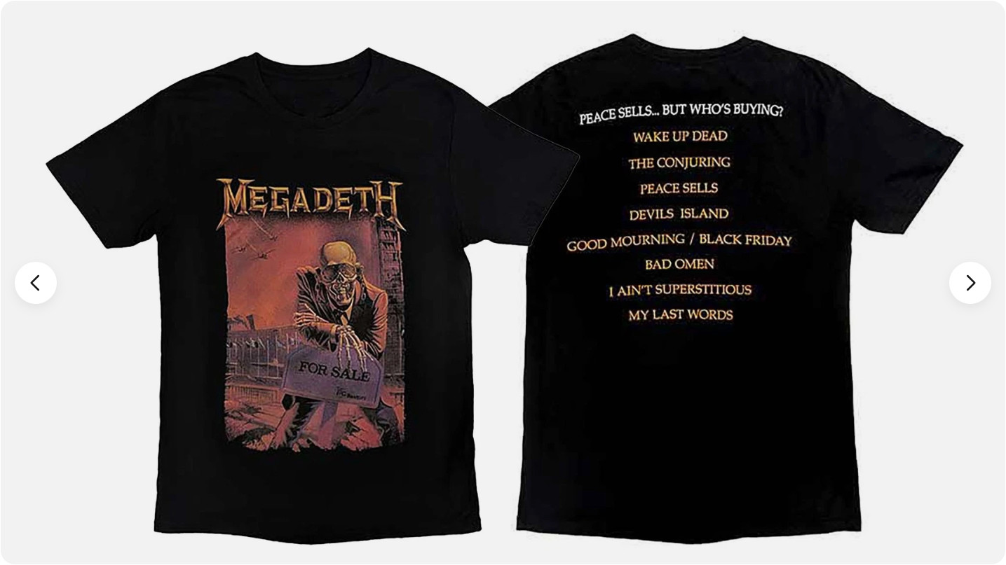 Megadeth Peace Sells Album Cover T-shirt Size S-5XL
