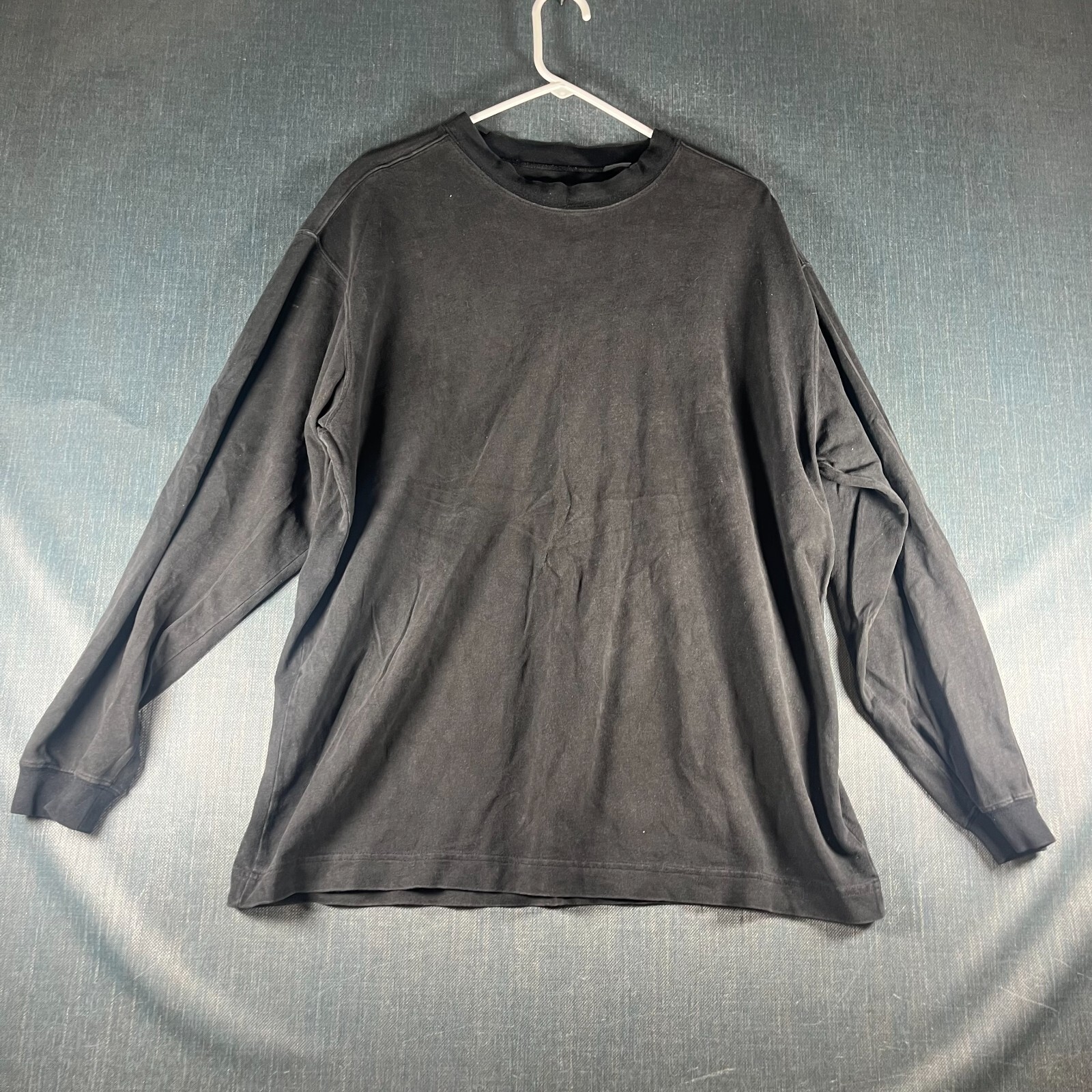 Axis LA Mens Shirt Size M Black Cotton Classic Crew Neck Long Sleeve Pullover
