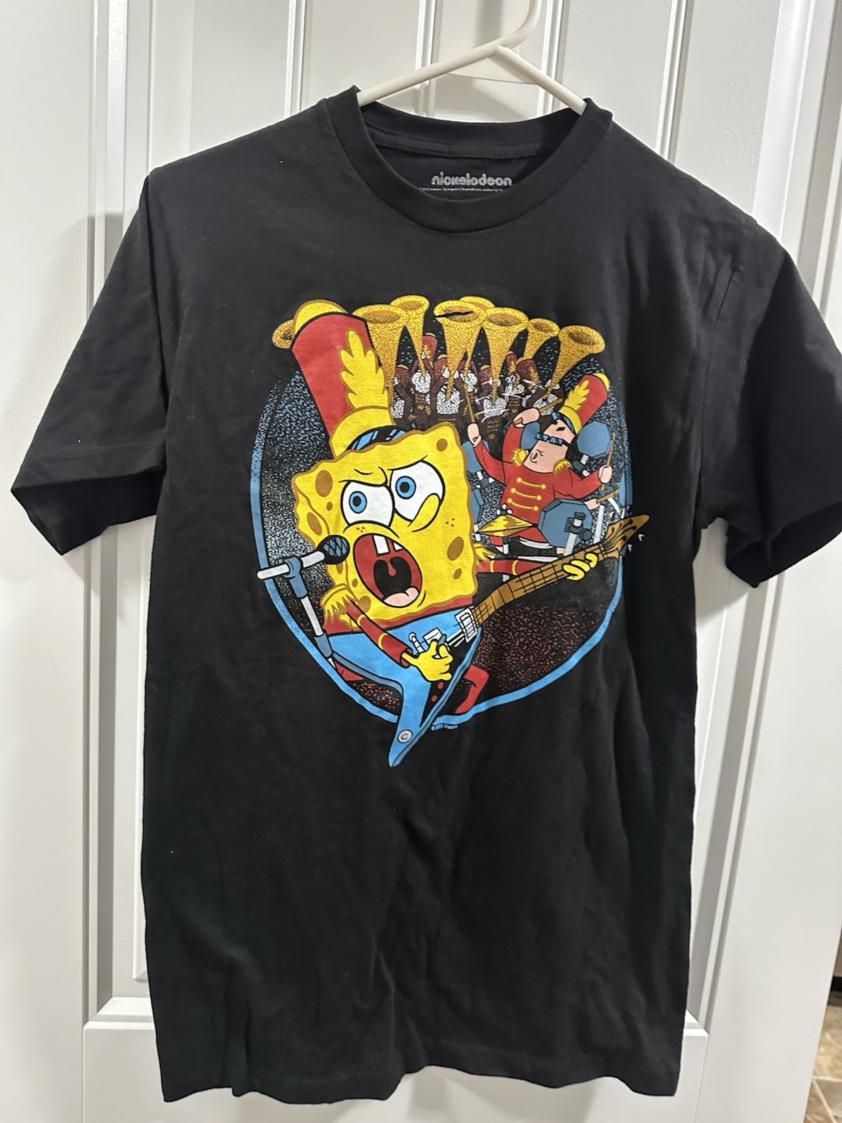 NEW Nickelodeon SpongeBob Square Pants Black T shirt Men’s Small NWOT NICE COND