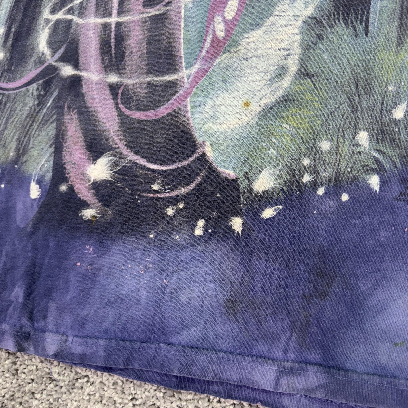 The Mountain Shirt Mens Medium Blue Fairy Moon Graphic Tee Fantasy Tie Dye gallery