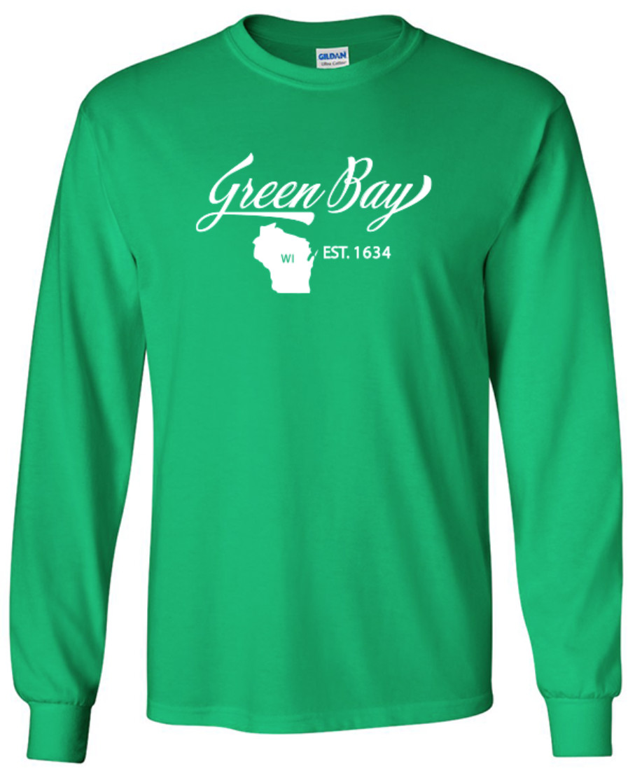 Green Bay Wisconsin State T-Shirt Long Sleeve Graphic Tees Unisex apparel gallery