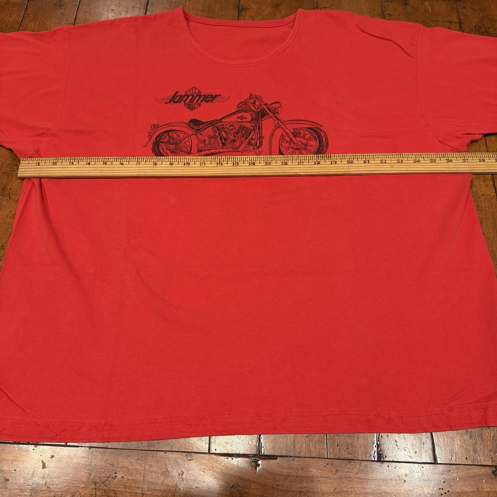 Vtg Jammer Cycle Productions Single Stitch Red Glendale Ca Shirt See Measurement gallery