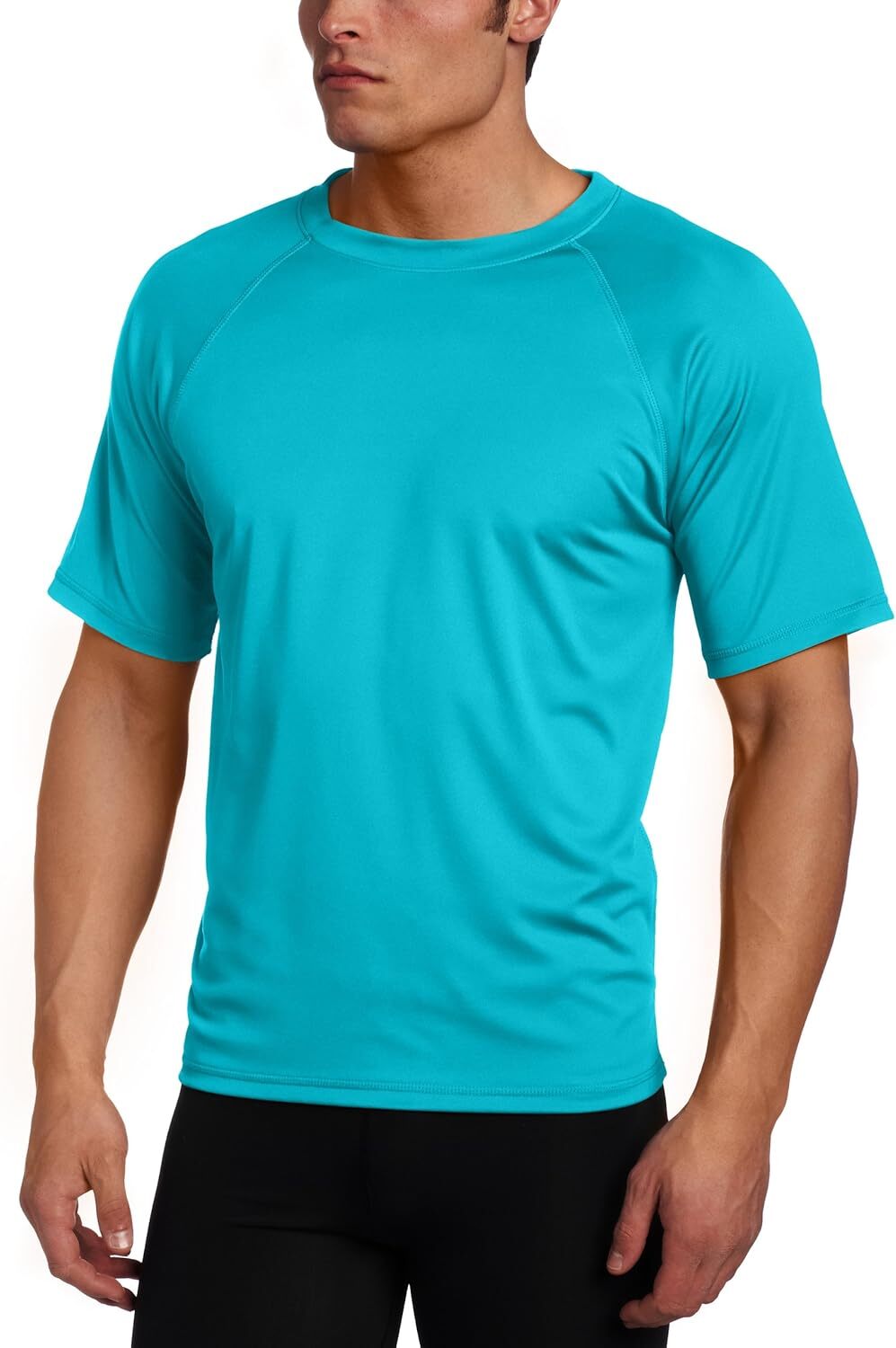 Men's UPF 50 Short Sleeve Swim Rash Guard Sun Protection Shirt Quick Dry gallery