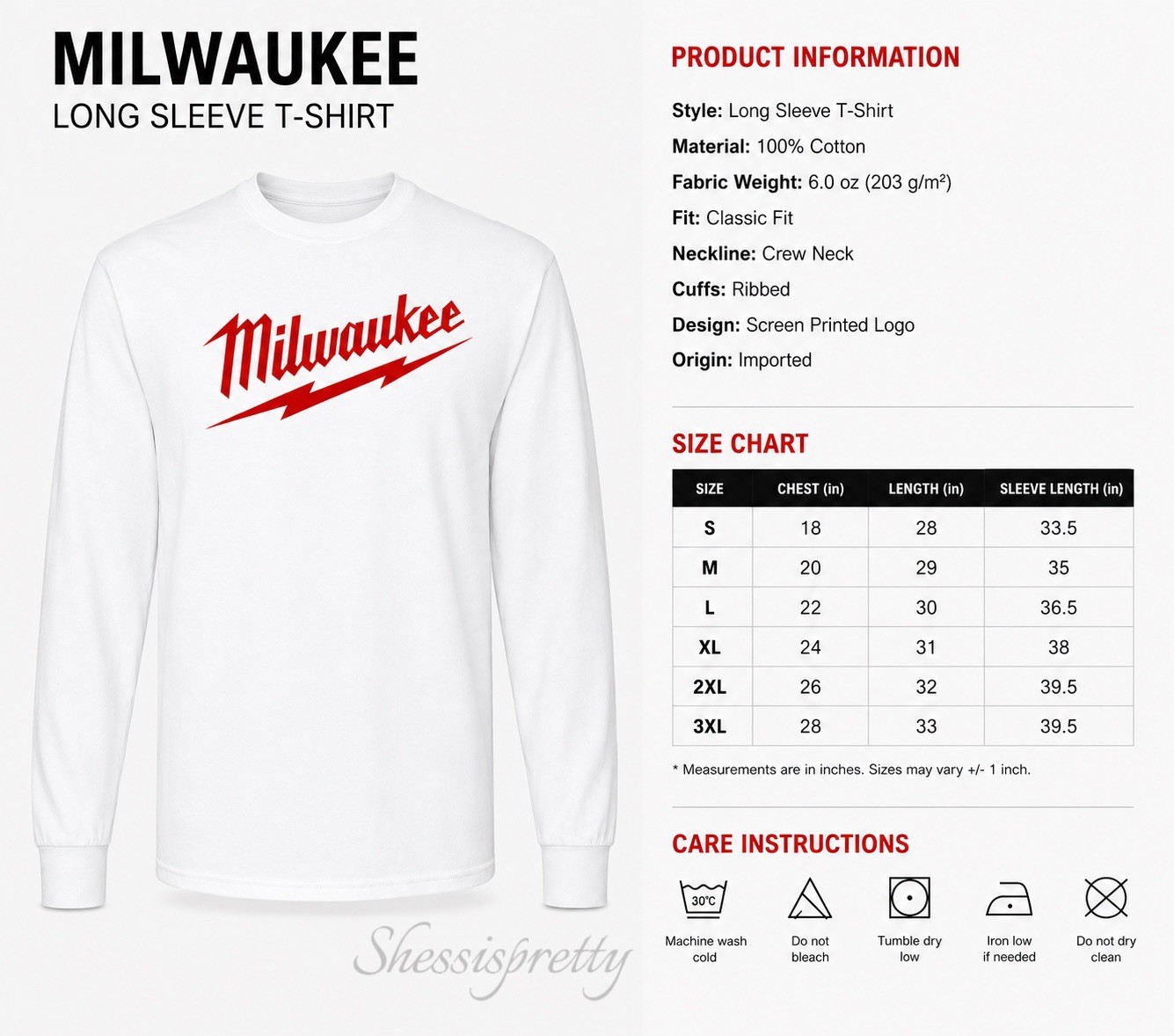 Milwaukee Tool Long-Sleeved Cotton T-Shirt, High-Quality Milwaukee Clothing. gallery