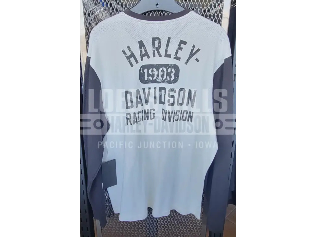 Men's Harley-Davidson Racing Tee - Colorblocked - Cloud Dancer - 96554-23VM gallery