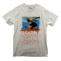 Naruto Shippuden Shirt Mens Medium White Anime Graphic Uzumaki Tee VIZ Media NWT