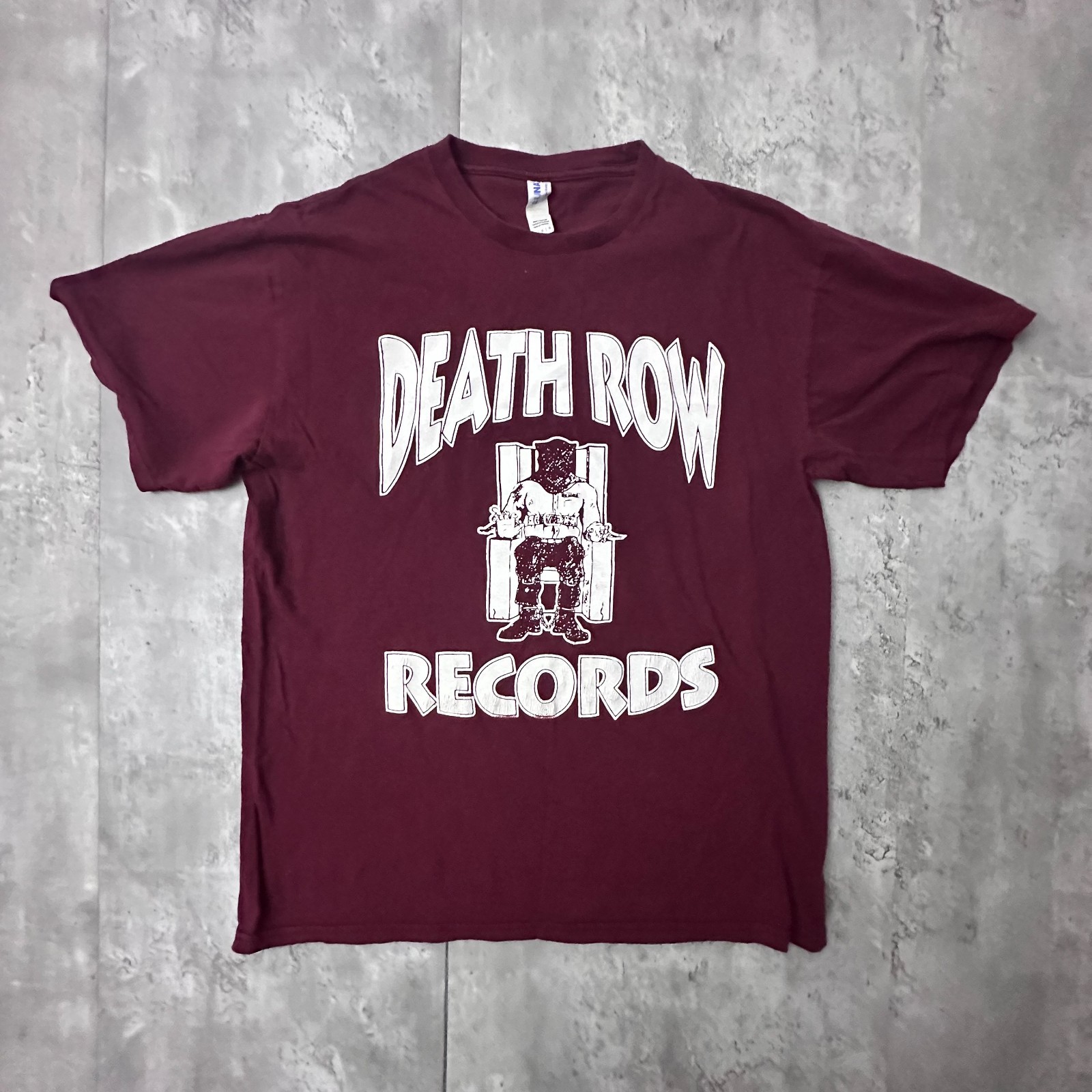 Vintage Death Row Records T Shirt Mens Large Red Honduras Y2k Snoop Dre Hip Hop