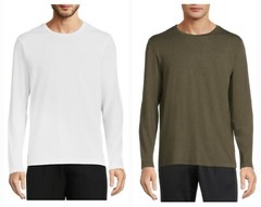 Athletic Works Men’s Pick Color Active Long Sleeve Tri-Blend T-Shirts Tee: S-3XL