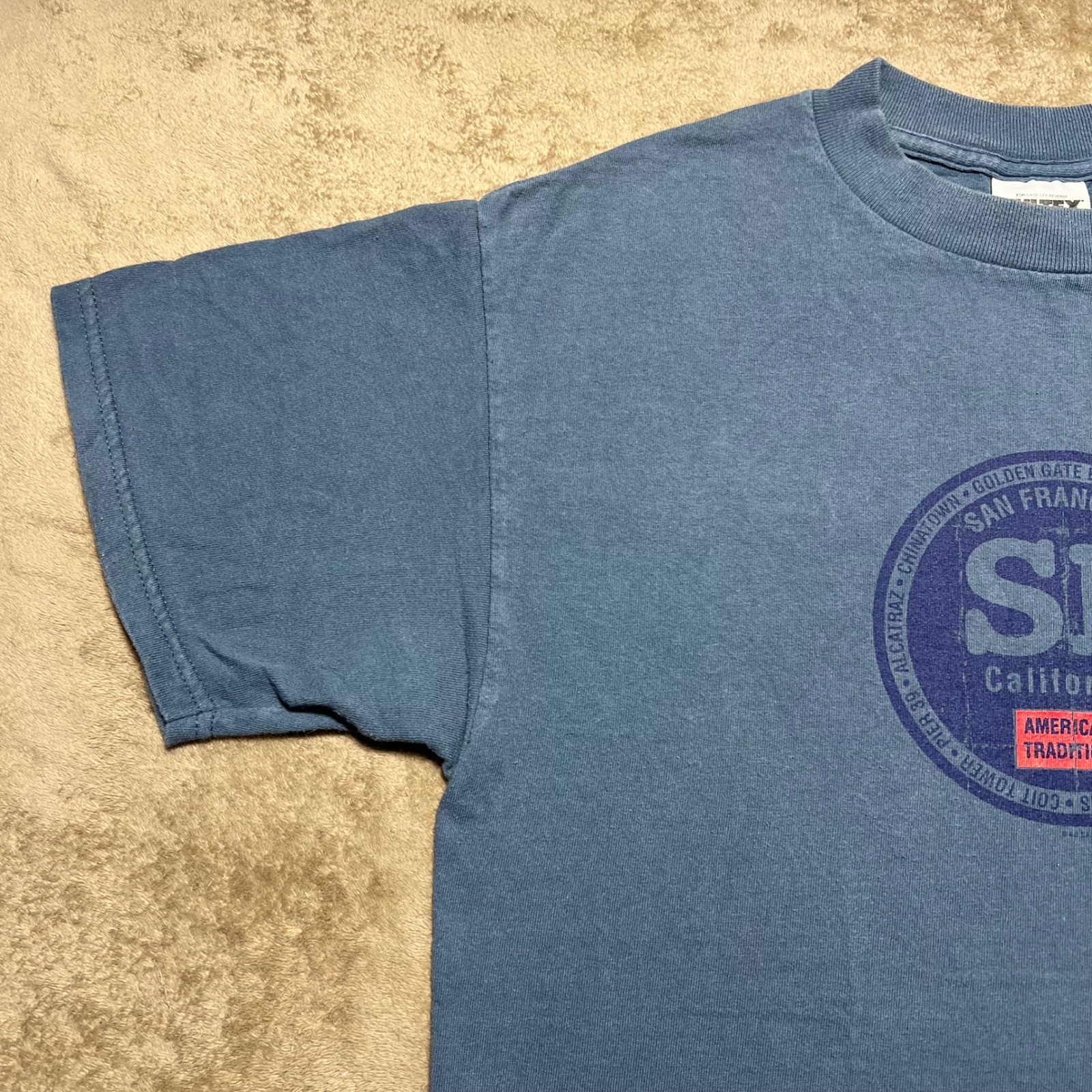 Vintage Tultex San Francisco SF California T Shirt Mens Medium Blue Gray Y2K gallery
