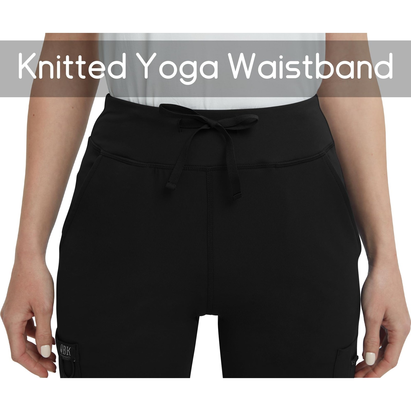 High Rise Yoga Scrub Pants Women - Straight Wide Leg Uniform Pants with Cargo... gallery