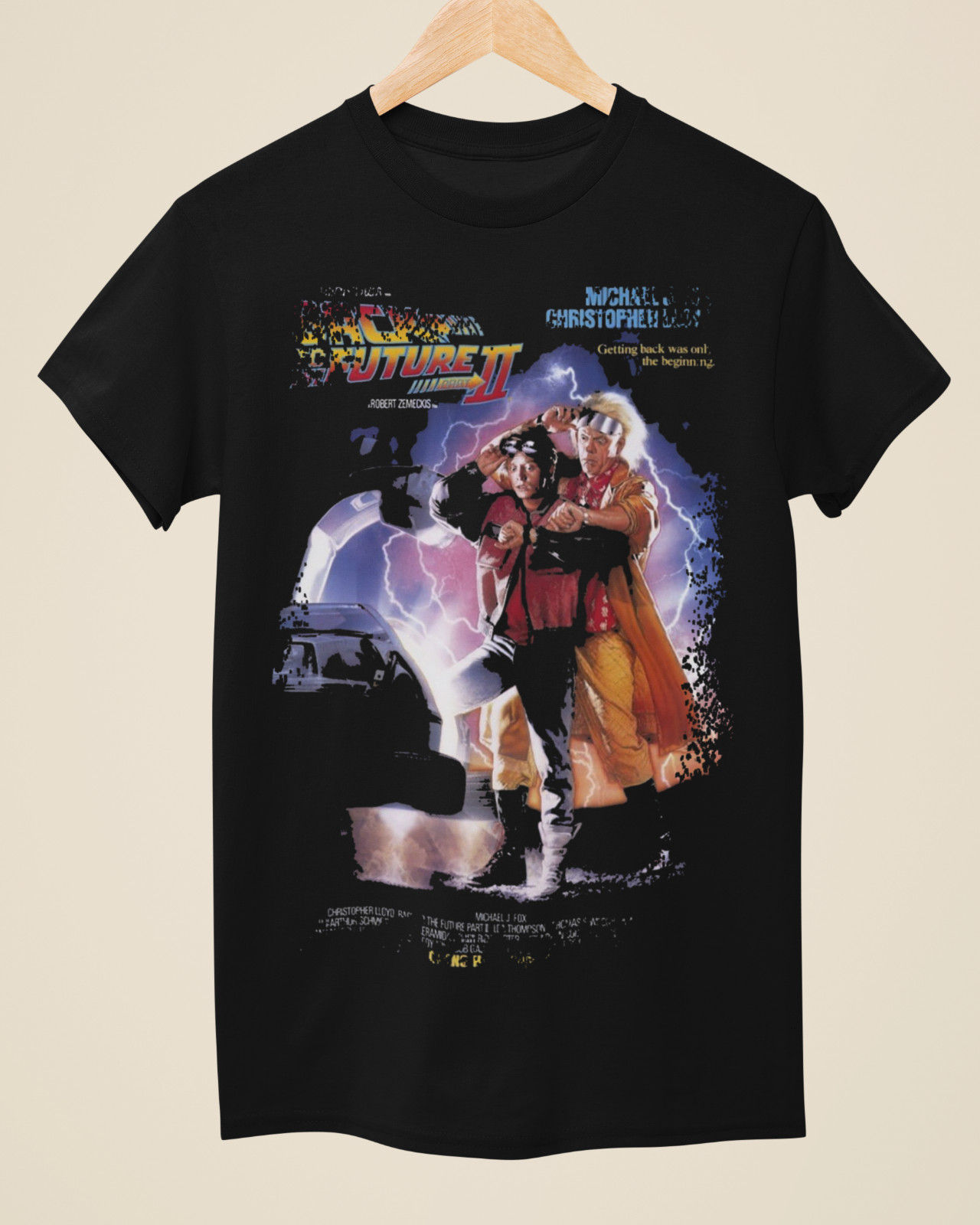 Back to the Future Collection - Movie Poster inspired Unisex Black T-Shirts gallery