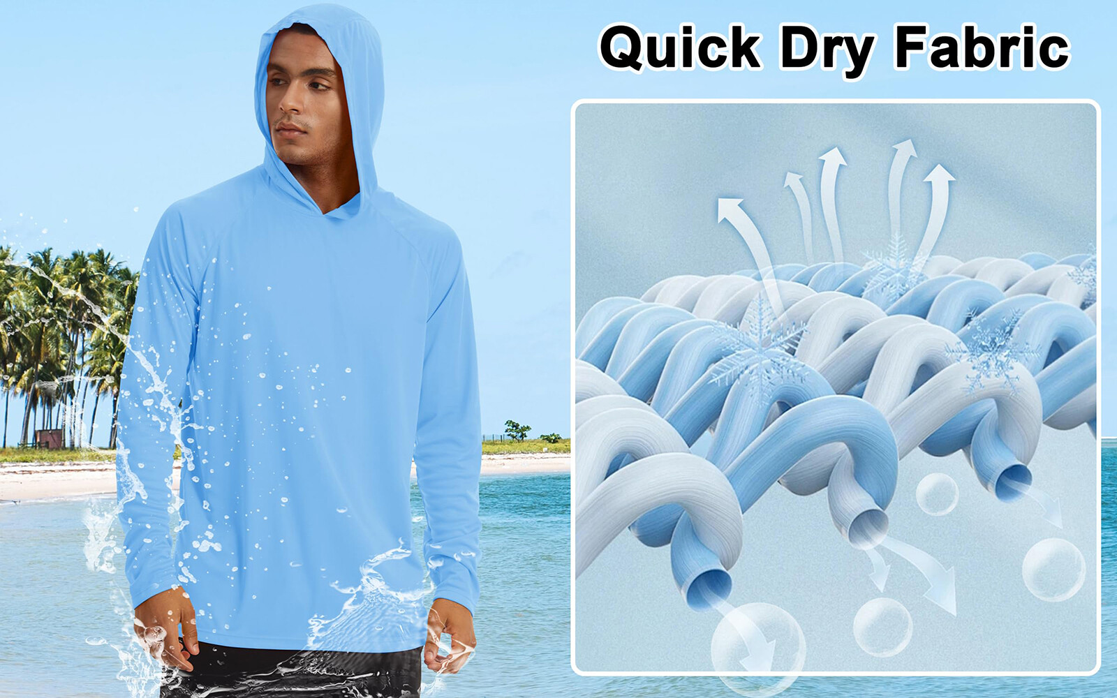 UPF50+ Men's Hoodie Sun Shirts Long Sleeve Skin Protection Outdoor Fishing Tops gallery