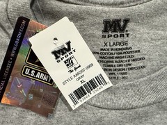 US Army Flag Logo Ash Gray Heather T-Shirt by MV Sport – Size XL – NWT