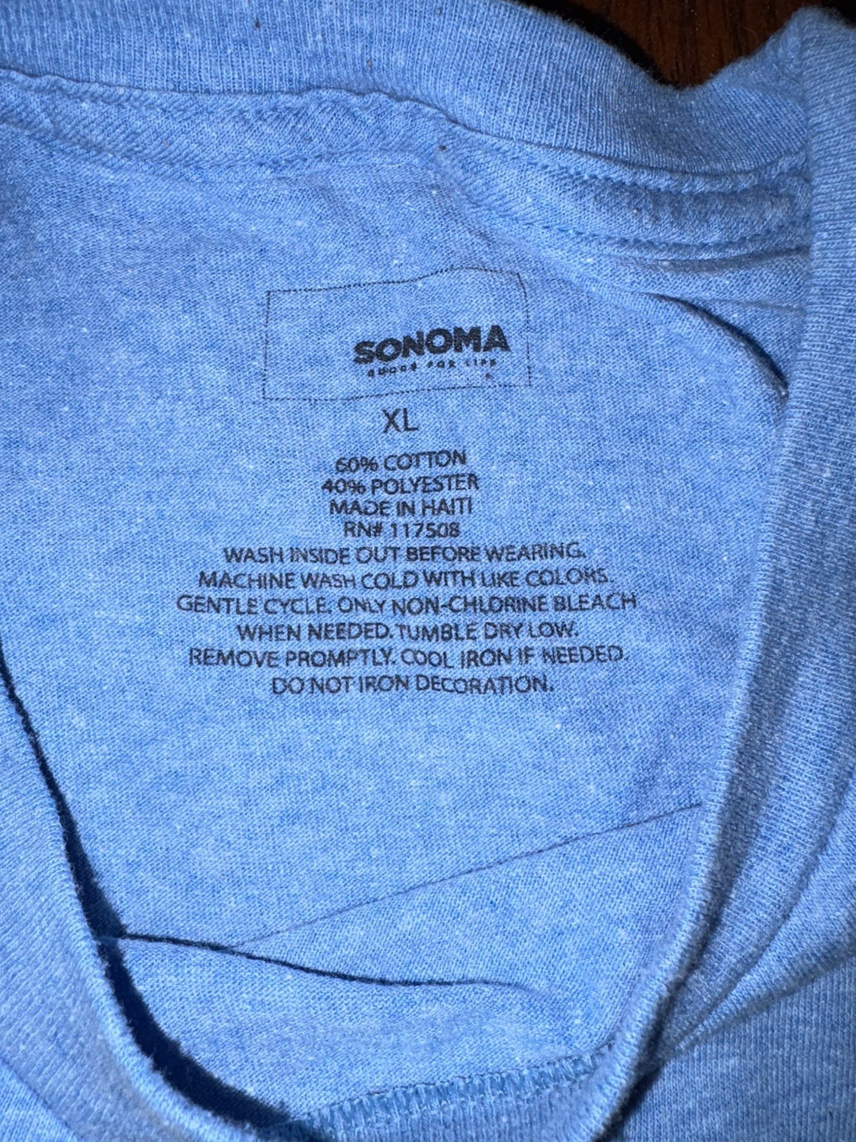 Sonoma Sunset Palm Tree Print Short Sleeve Crew Neck T Shirt Men XL Top gallery