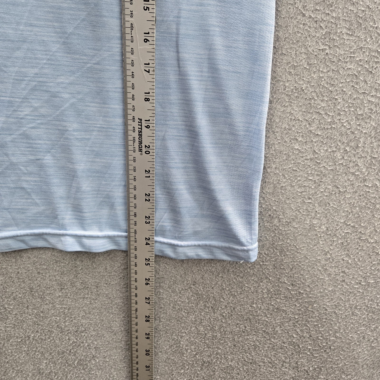 Youngla Men Shirt L Light Blue Logo Short Sleeve gallery