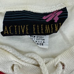 Active Element USA Sportswear Lace Up Striped T Shirt Men’s Size M VTG