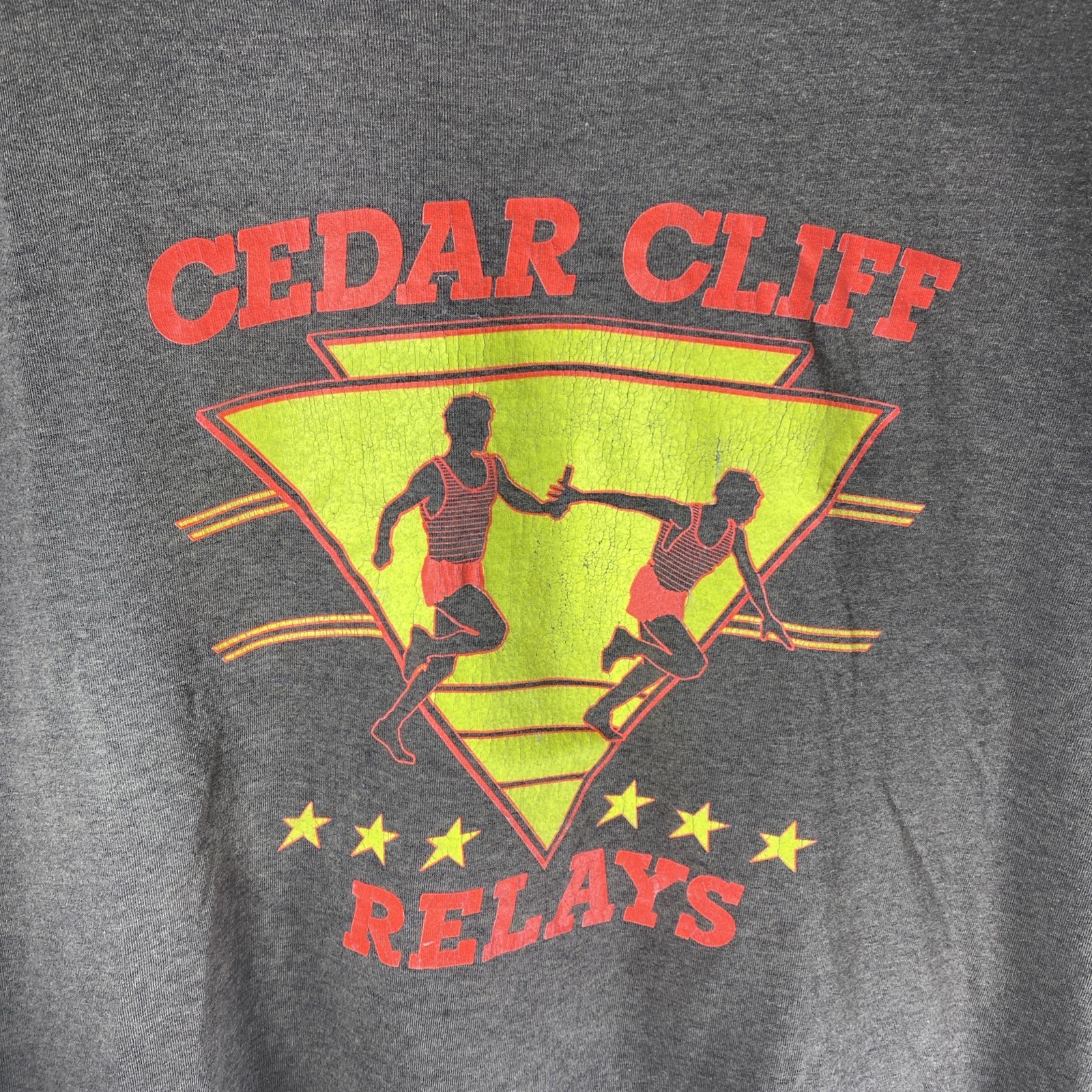 Vintage Track & Field Single Stitch XL Gray T-shirt Short Sleeve Tee Cedar Cliff gallery