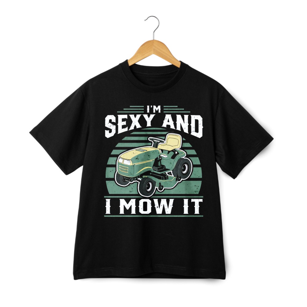 Funny Lawn Mower Slogan Graphic Tee Unisex Retro Casual Gift T-Shirt gallery