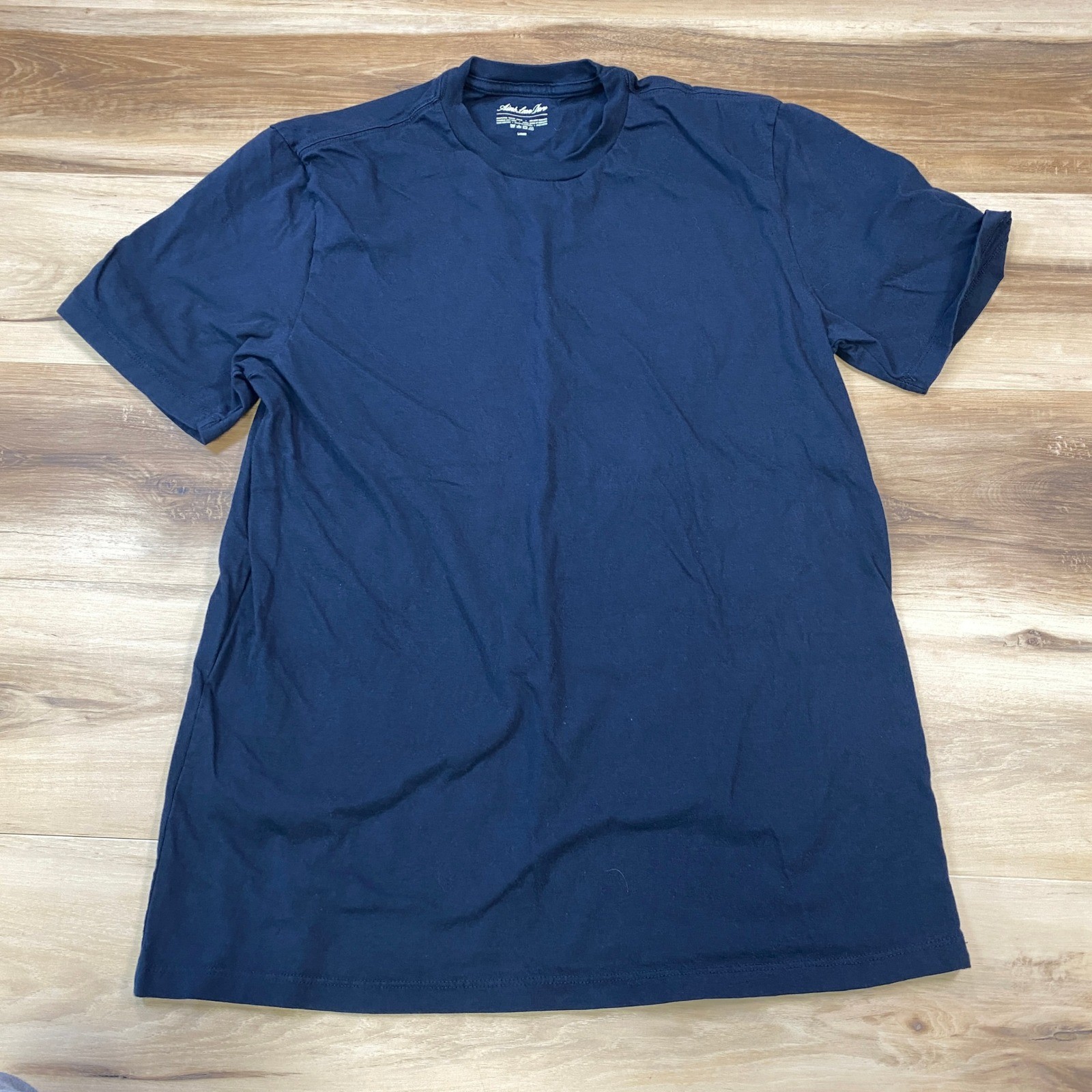 Aime Leon Dore T-Shirt Men Large Minimalist 100% Cotton Navy Blue Made in Canada gallery
